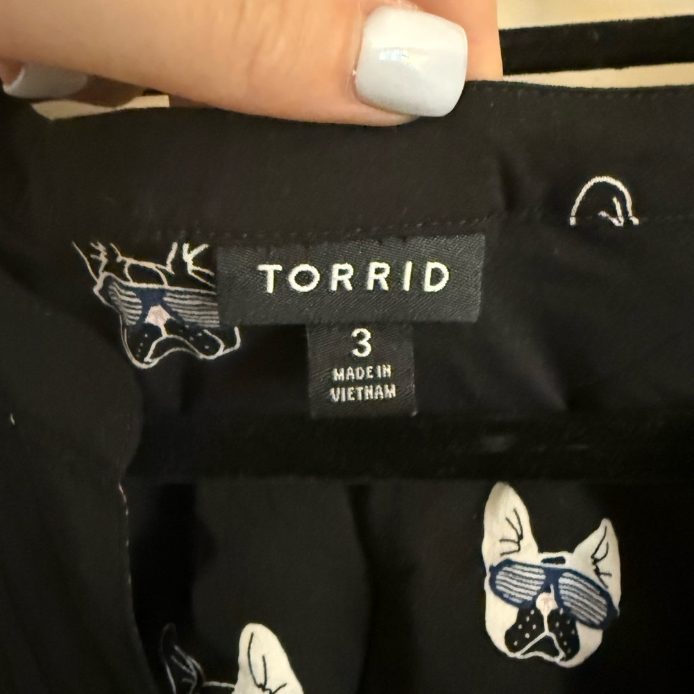 Torrid Dog Pattern Button-Down Shirt - image 2